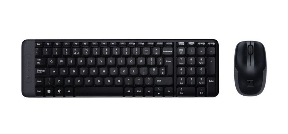 Logitech MK220 | Draadloze Desktop Set | Compact Toetsenbord + Muis | Zwart - Matmuis - Matmuis